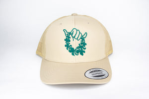 Retro Trucker - Khaki/D.Green