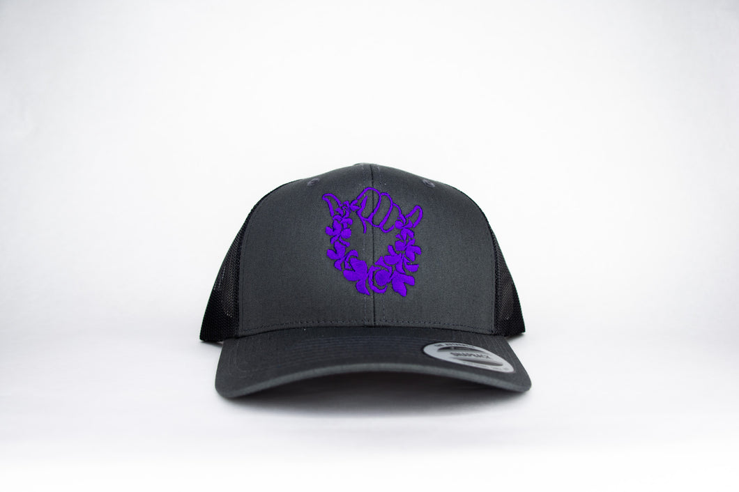 Retro Trucker - Charcoal/Purple